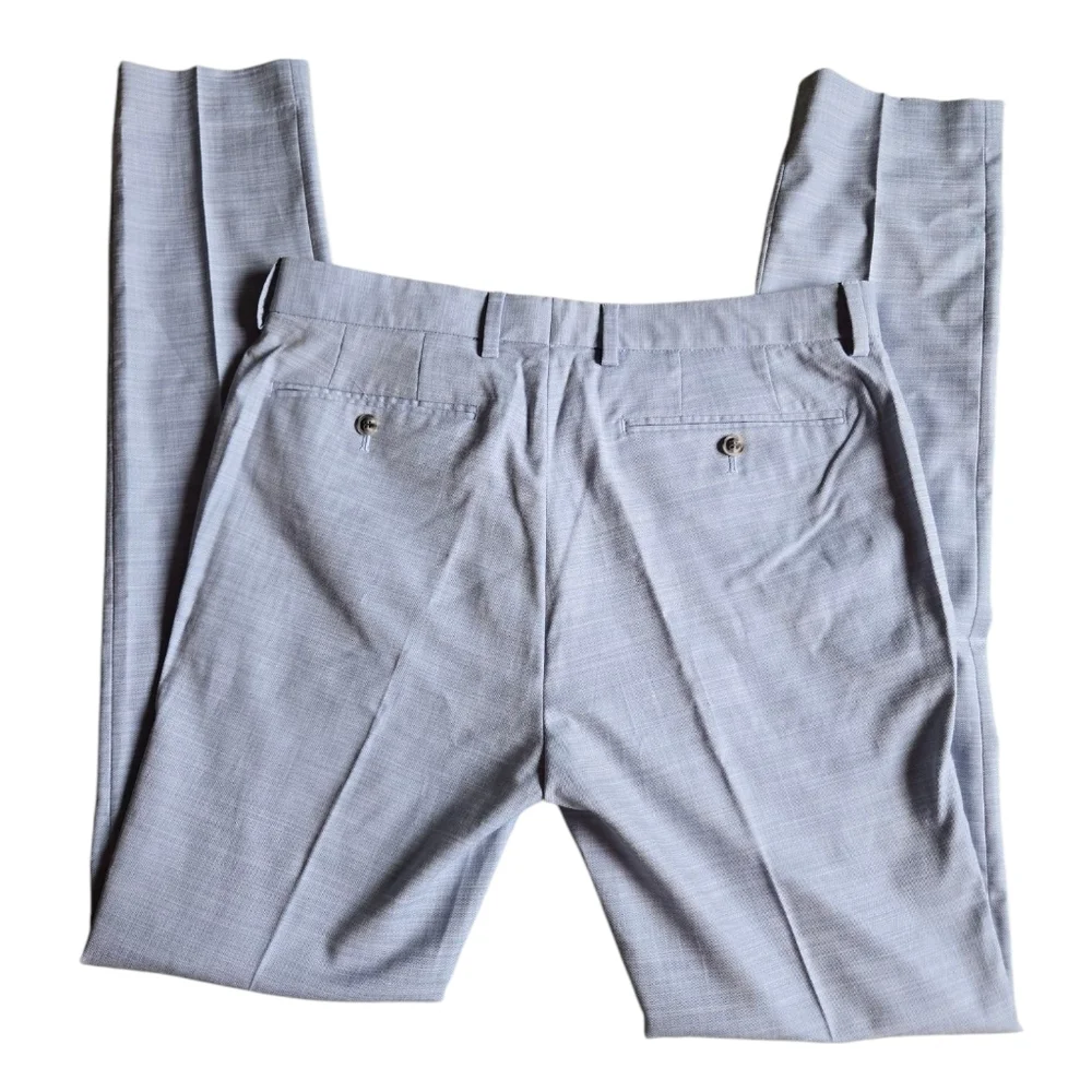 Dress Suit Pants Skinny Light Blue